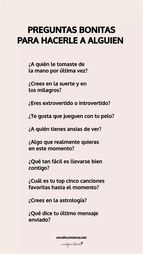 preguntas para conocer a alguien que te gusta|Más de 200 Preguntas para conocer a alguien